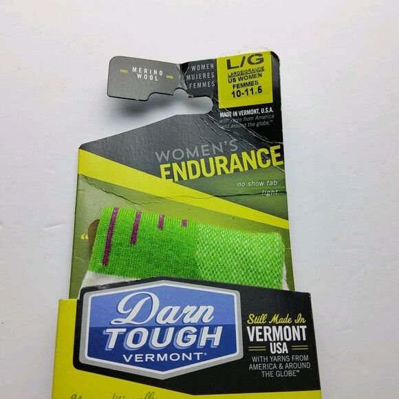 Darn Tough Women's Endurance Wool Blend 1796 No Show Light Socks Sz (W10-11.5) - Picture 2 of 3